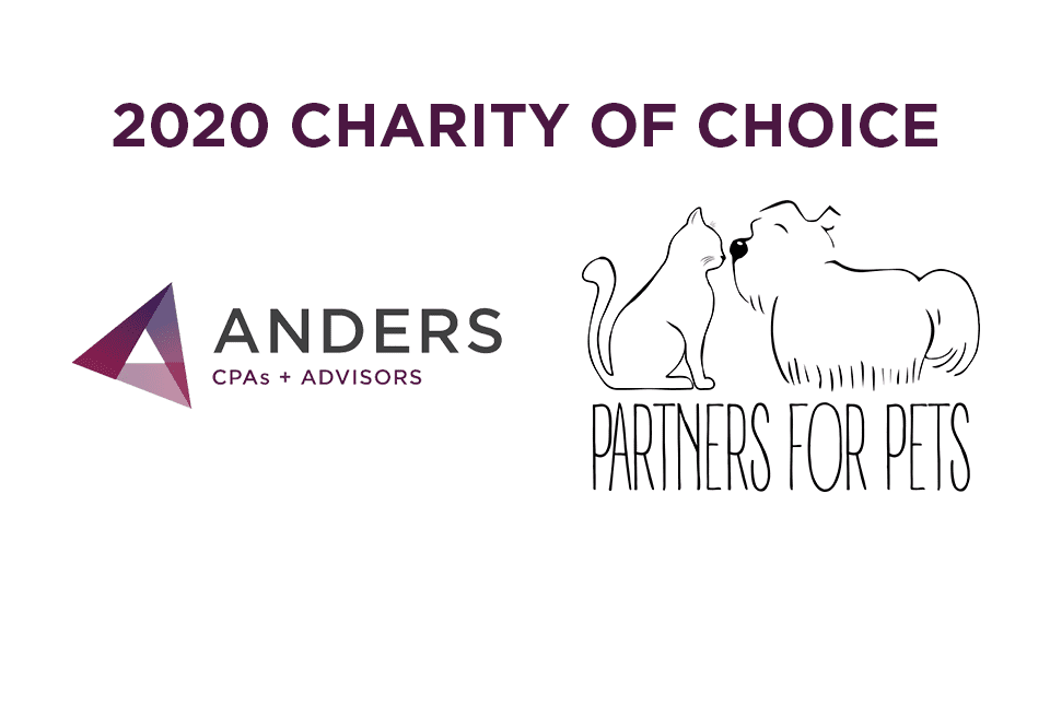 Anders 2020 Charity of Choice | Partners for Pets