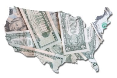 USA money map