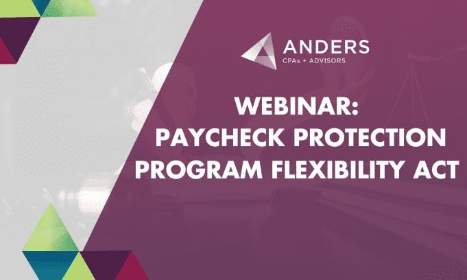 Paycheck Protection Flexibility Act Webinar