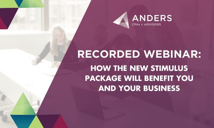 Webinar: Stimulus Package Benefits for Individuals and Businesses