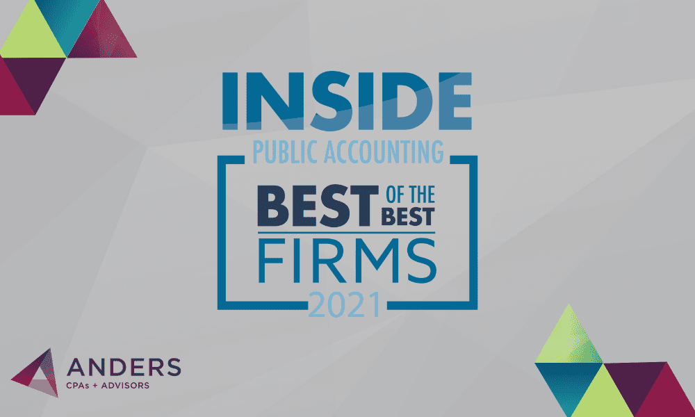 INSIDE Public Accounting Names Anders A 2021 Best Of The Best Firm