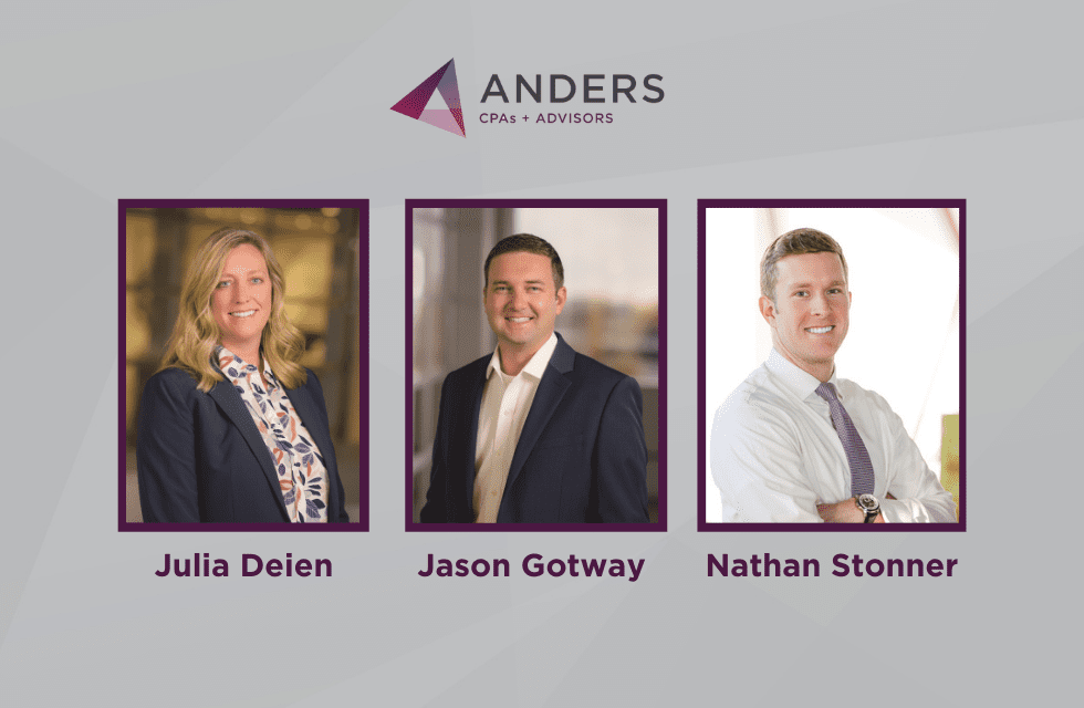 Julia Deien, Jason Gotway and Nathan Stonner Named Principals at Anders