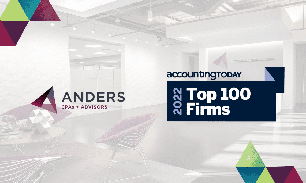 Anders Jumps Six Spots on Accounting Today's Top 100 Firms List