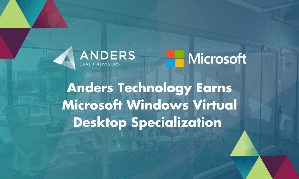 Anders Technology Earns Microsoft Windows Virtual Desktop Specialization