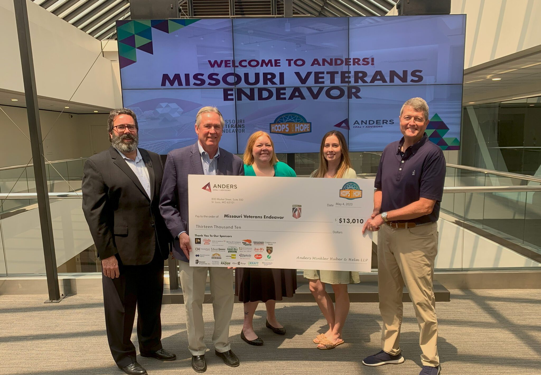 Hoops for Hope Raises $13,010 for Missouri Veterans Endeavor