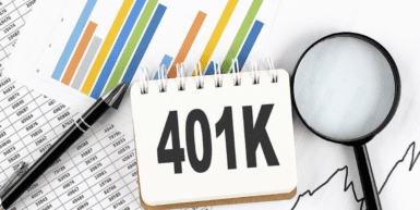What are my Responsibilities as a 401(k) Plan Sponsor if We Outsource to a Third-Party Administrator? - A notepad reads 401K and sits on a stack of papers and graphs