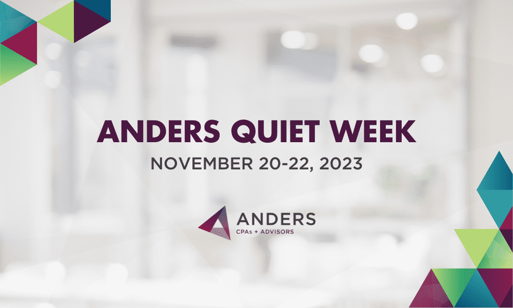 Anders Quiet Week Website