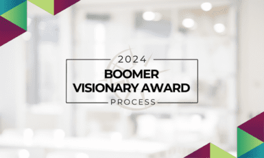 Award Logo for Boomer Visionary Award - process