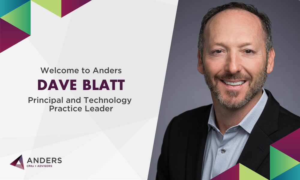 Dave Blatt Joins Anders Technology to Introduce Robust AI Offerings